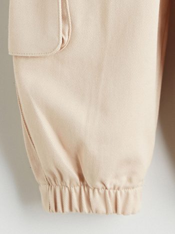 LCW Baby Beige Elastic Waist Boys Cargo Pants