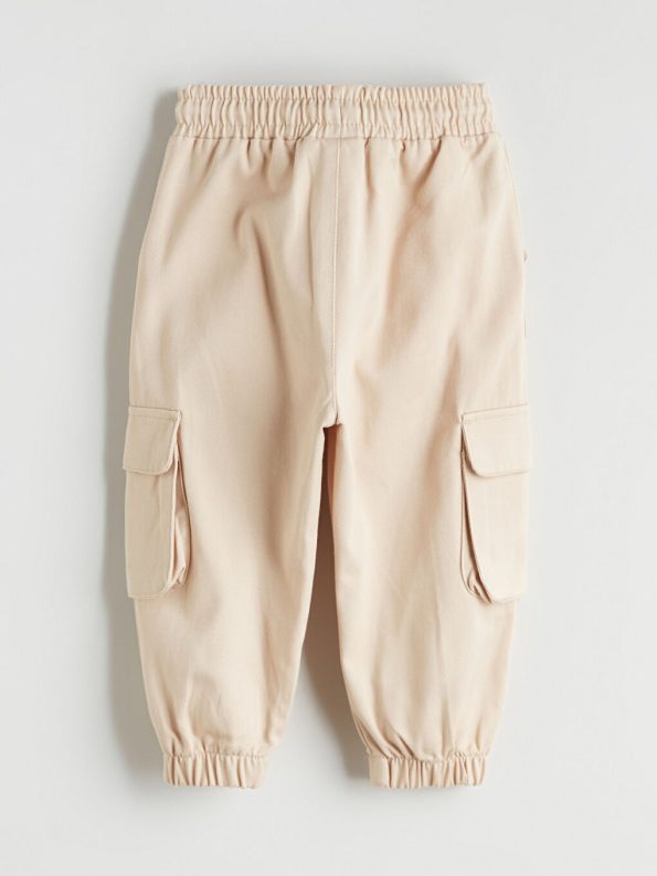 LCW Baby Beige Elastic Waist Boys Cargo Pants
