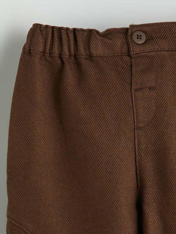 LCW Brown Elastic Waist Boys' Baby Pants