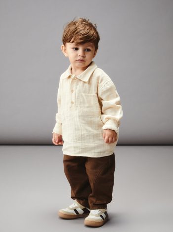 LCW Baby Beige Boys' Shirt and Pants Set