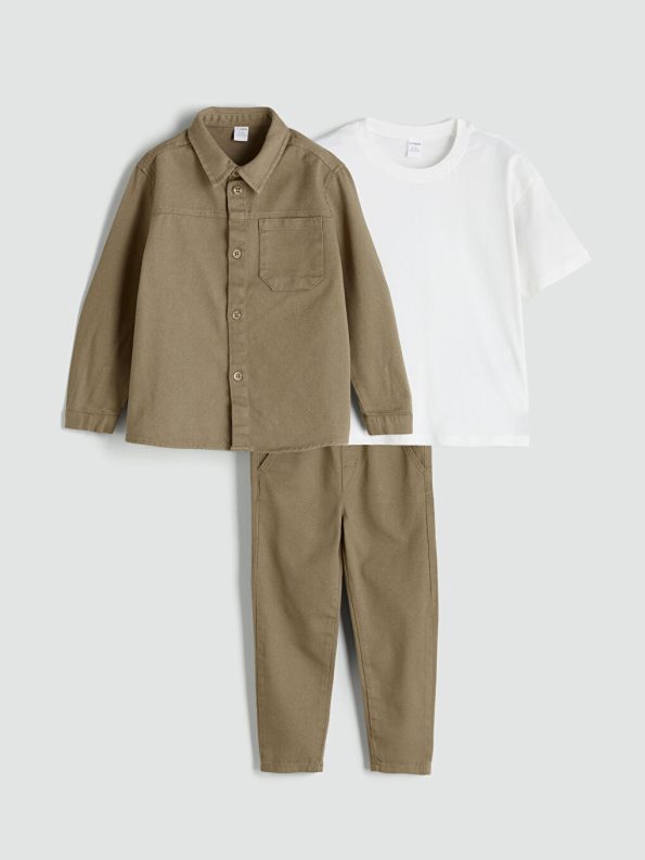 LCW Kids Beige Boys 3-Piece Set