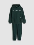 LCW Kids Green Hooded Boys Sweatshirt Set