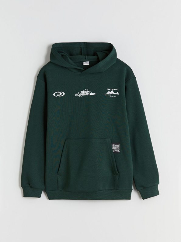 LCW Kids Green Hooded Boys Sweatshirt Set