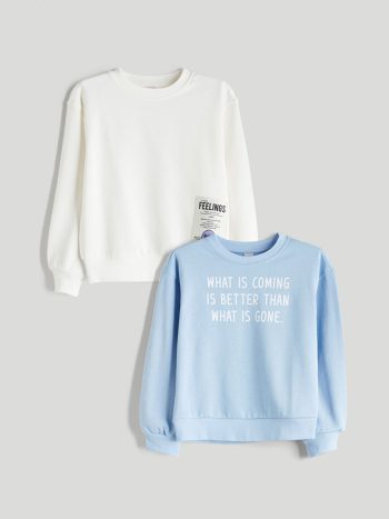 LCW KidsMavi Girls' Hooded Sweatshirt Set