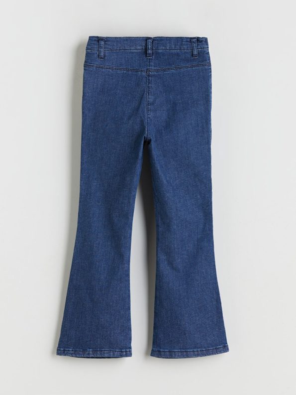 LCW Kids Indigo Printed Wide Leg Girl's Jeans