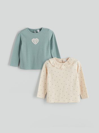 Floral Appliqué Crew Neck Sweatshirt for Girls