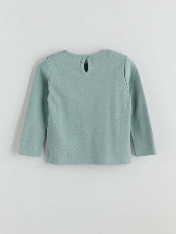 Floral Appliqué Crew Neck Sweatshirt for Girls