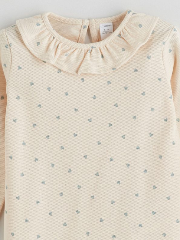 Floral Appliqué Crew Neck Sweatshirt for Girls