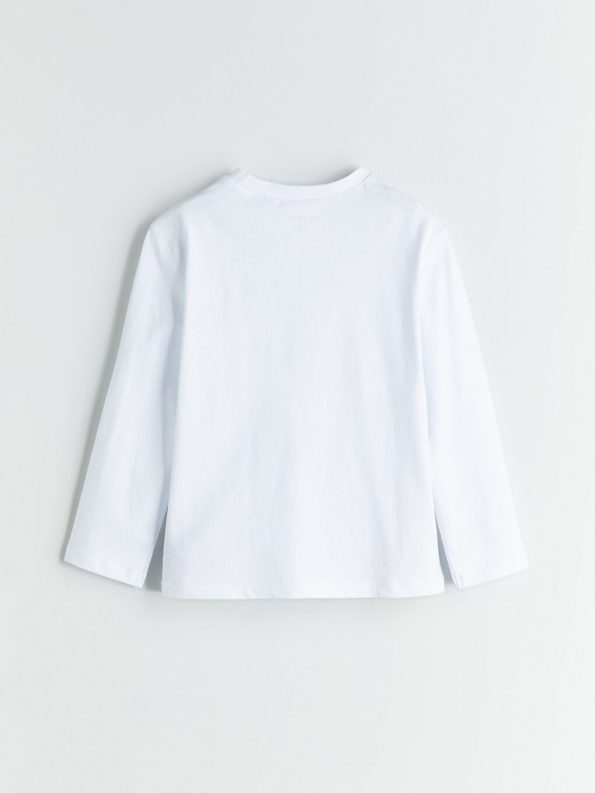 LCW Kids White Crew Neck Basic Boys T-Shirt