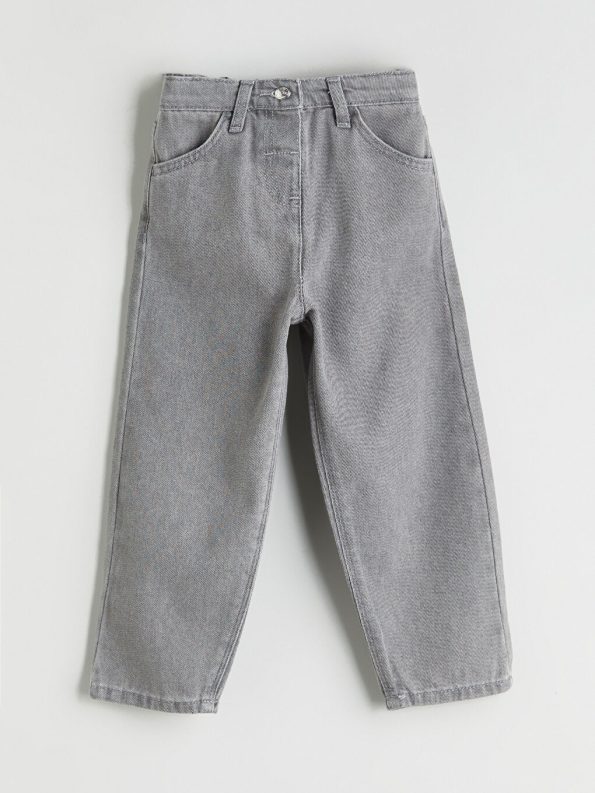LCW Kids Grey Elastic Waist Girls' Jeans