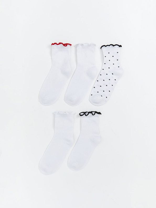 Bow Detail Knee-Length Socks for Girls - Set of 2