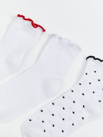 Bow Detail Knee-Length Socks for Girls - Set of 2