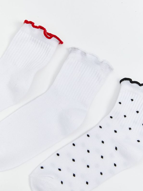 Bow Detail Knee-Length Socks for Girls - Set of 2