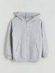 LCW ECO Grey Hooded Boys Zip-Up Sweatshirt
