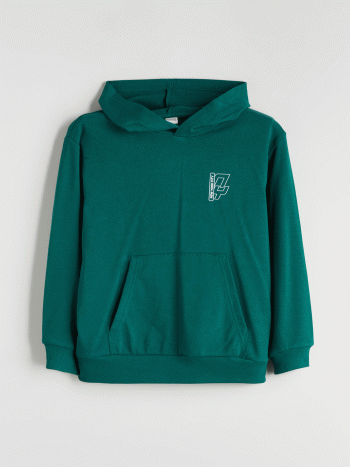 LCW Kids Green Hooded Sweatshirt for Boys