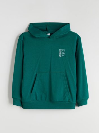 LCW Kids Green Hooded Sweatshirt for Boys