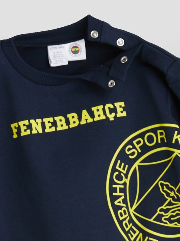 LCW Baby Navy Blue Fenerbahçe Printed Boys Sweatshirt and Jogger Set
