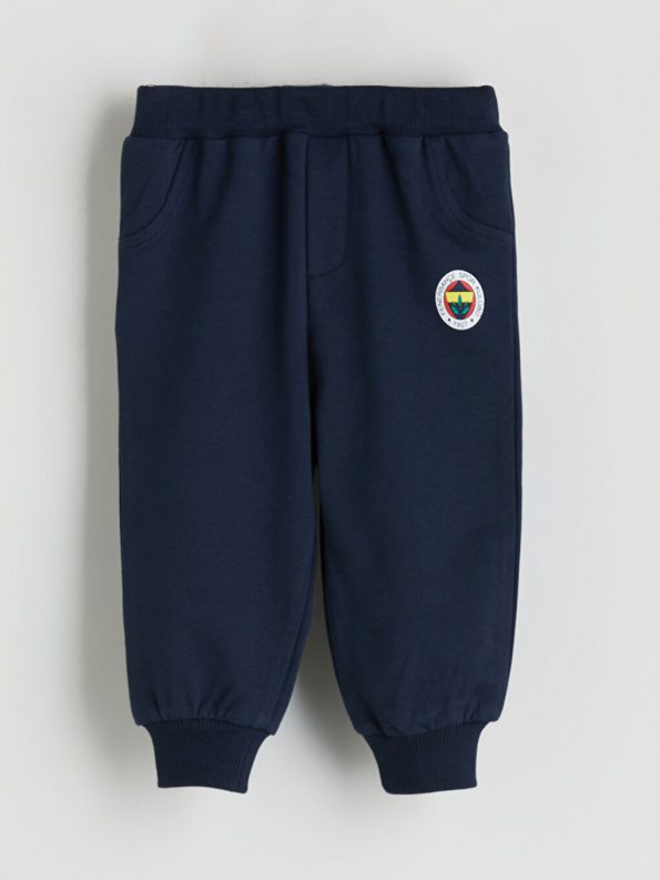 LCW Baby Navy Blue Fenerbahçe Printed Boys Sweatshirt and Jogger Set