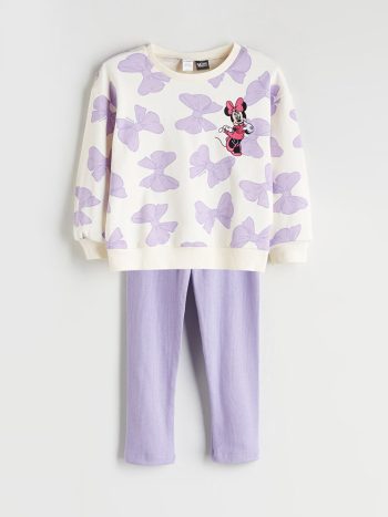 Girls' Crew Neck Sweatshirt and Sweatpants Set