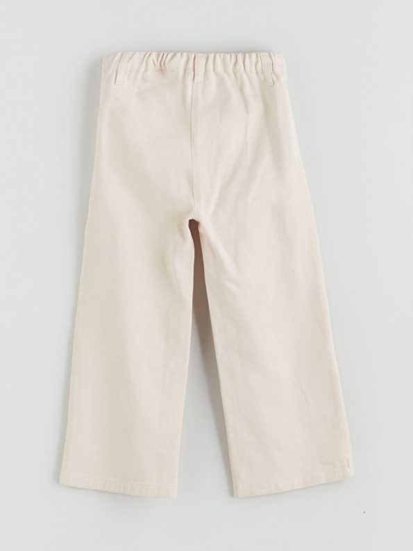 Girls' Linen Straight Leg Wide Leg Trousers