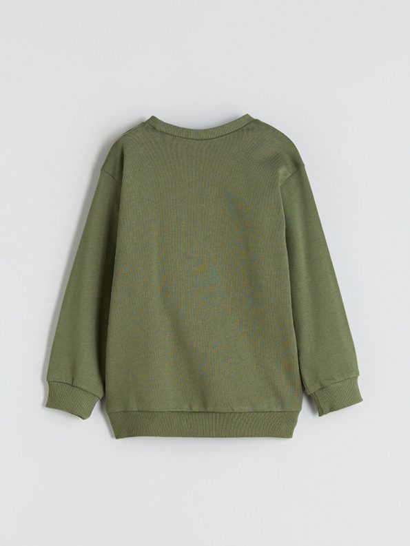 LCW Kids Haki Crew Neck Boys Sweatshirt