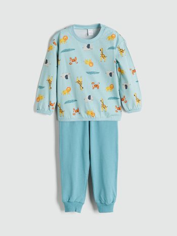 LCW babyMavi Boys' Crew Neck Sweatshirt and Pants Set