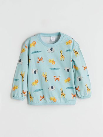 LCW babyMavi Boys' Crew Neck Sweatshirt and Pants Set