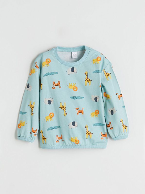 LCW babyMavi Boys' Crew Neck Sweatshirt and Pants Set