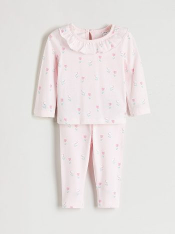 Printed Baby Girl T-Shirt and Leggings Set