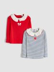 Girls' long-sleeved blouse 2. pice