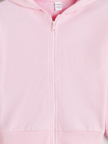 Zip-up sweatshirt with hood