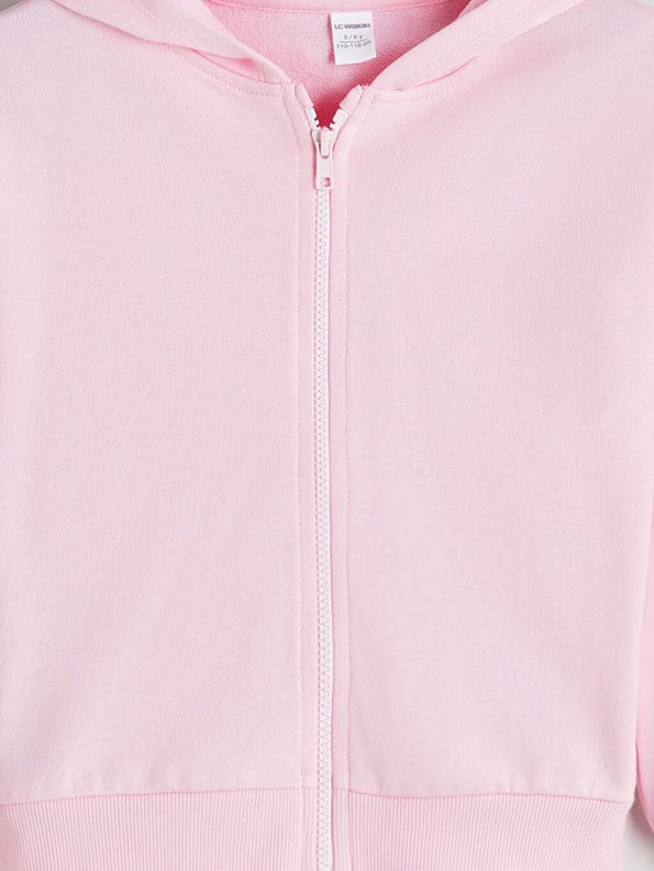Zip-up sweatshirt with hood