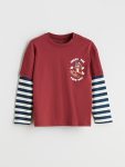 LCW Kids Burgundy Crew Neck Boys T-Shirt