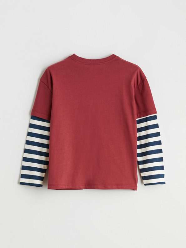 LCW Kids Burgundy Crew Neck Boys T-Shirt