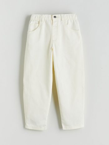 LCW Kids Cream Elastic Waist Boys Pants