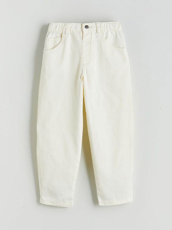 LCW Kids Cream Elastic Waist Boys Pants