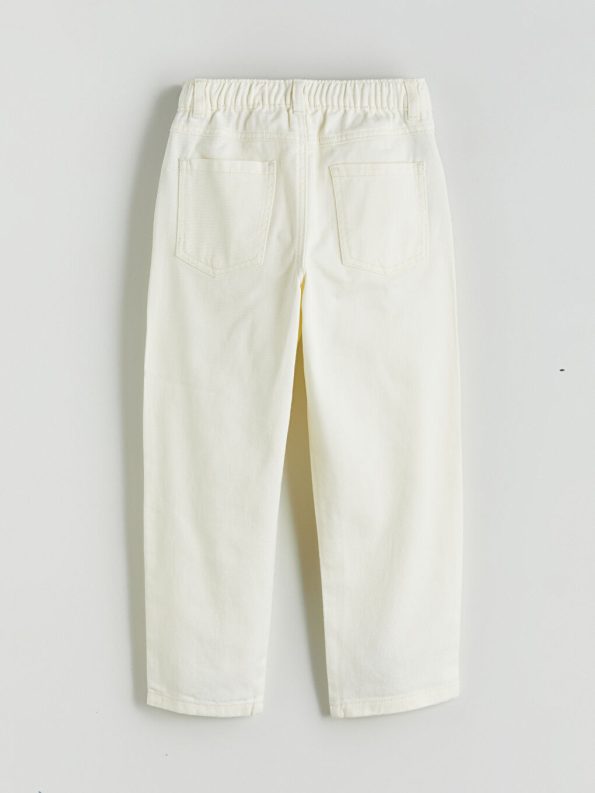 LCW Kids Cream Elastic Waist Boys Pants