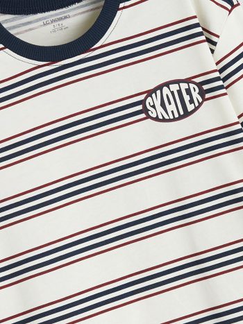 Boys' Long Sleeve Printed Crew Neck T-Shirt