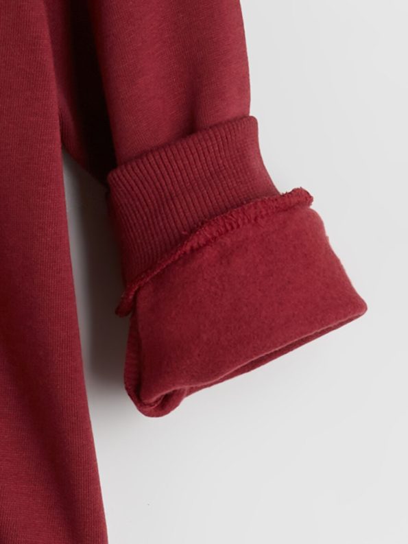 LCW Kids Burgundy Collar Boy's Sweatshirt