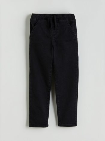 LCW Kids Black Elastic Waist Basic Boys' Jean Pants