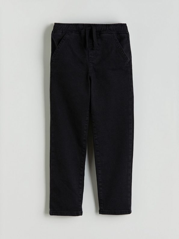 LCW Kids Black Elastic Waist Basic Boys' Jean Pants