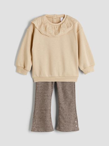 Girls' 2-piece set: warm blouse with pants