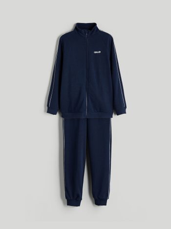 LCW Kids Navy Blue Collar Boys Tracksuit