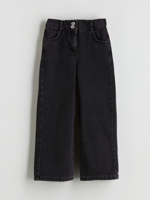 LCW Kids Black Adjustable Waist Girls' Jean Pants