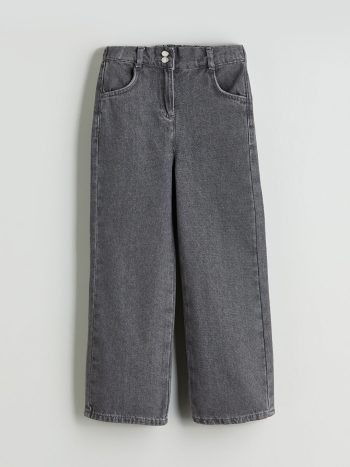 LCW Kids Grey Adjustable Waist Girls' Jean Pants