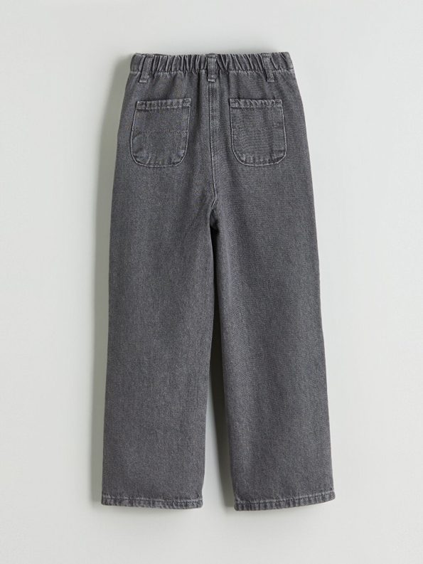 LCW Kids Grey Adjustable Waist Girls' Jean Pants