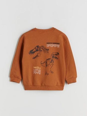 LCW Kids Gray Dinosaur Figure Boys' Sweatshirt Set