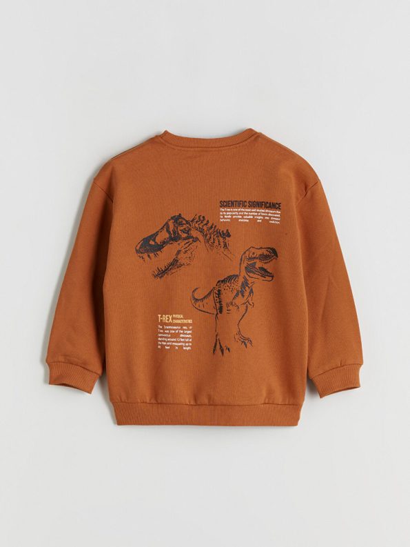 LCW Kids Gray Dinosaur Figure Boys' Sweatshirt Set