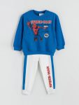 LCW KidsMavi Spider-Man Printed Boys' Sweatshirt and Sweatpants Set
