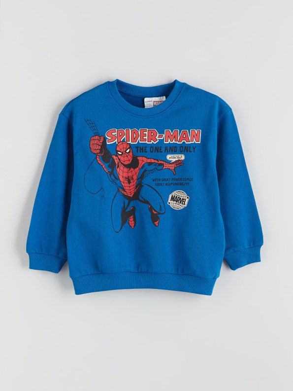 LCW KidsMavi Spider-Man Printed Boys' Sweatshirt and Sweatpants Set